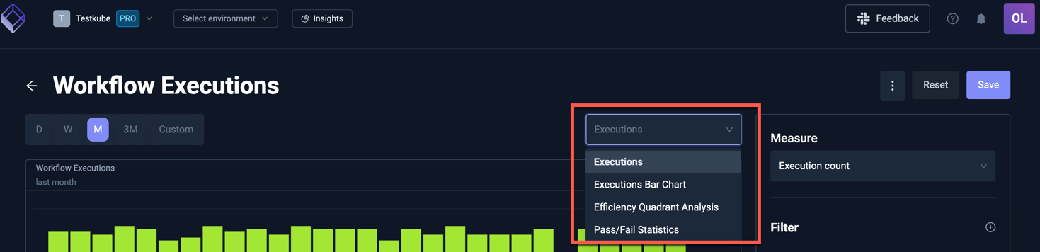 Chart Type selector